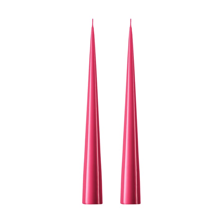 Bougie cônique ester & erik 37 cm Lot de 2 lacquées - Deep pink 41/2 - Ester & erik