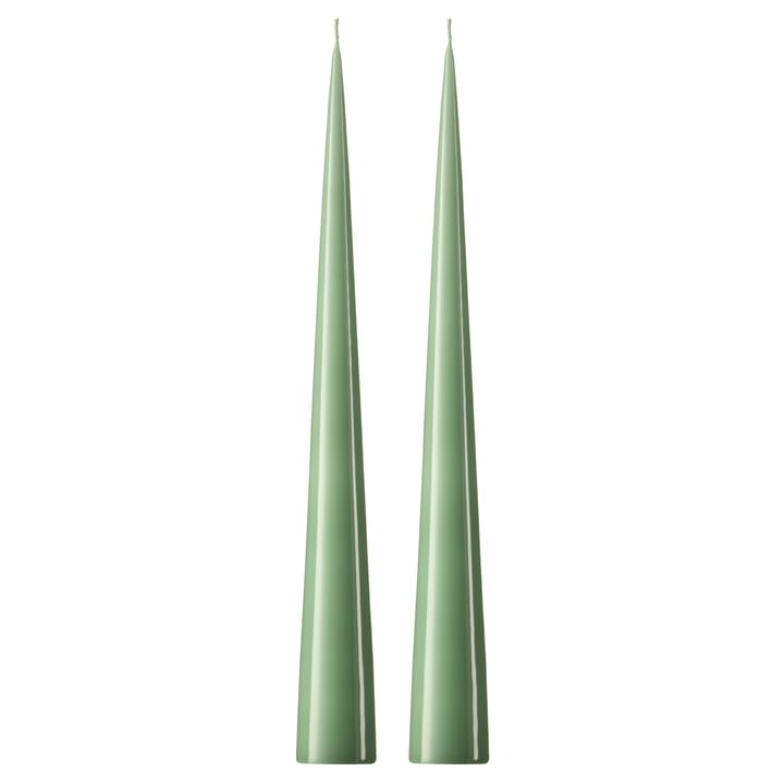 Bougie cônique ester & erik 37 cm Lot de 2 lacquées - Eucalyptus 66-0 - Ester & erik