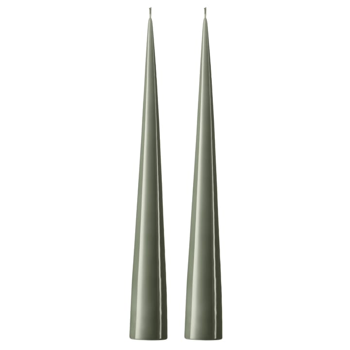 Bougie cônique ester & erik 37 cm Lot de 2 lacquées - Green soil 70-0 - Ester & erik