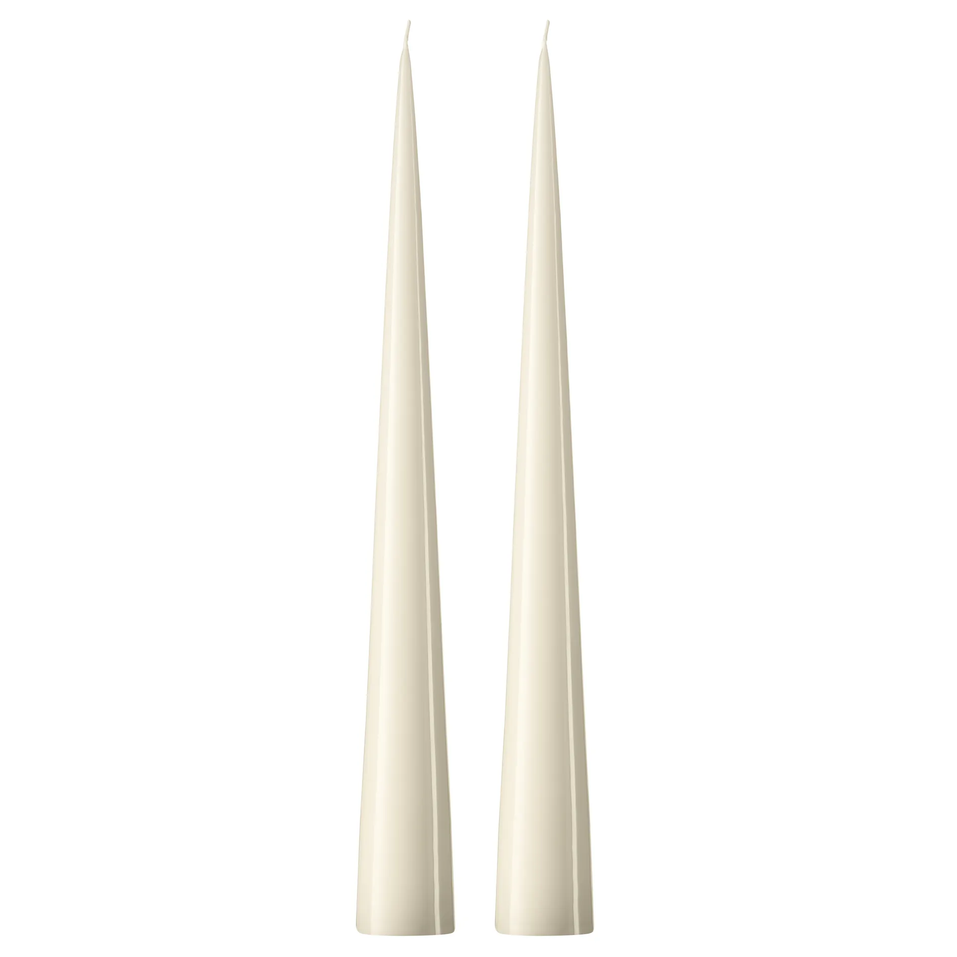 Bougie cônique ester & erik 37 cm Lot de 2 lacquées, Ivory 06-0 ester & erik