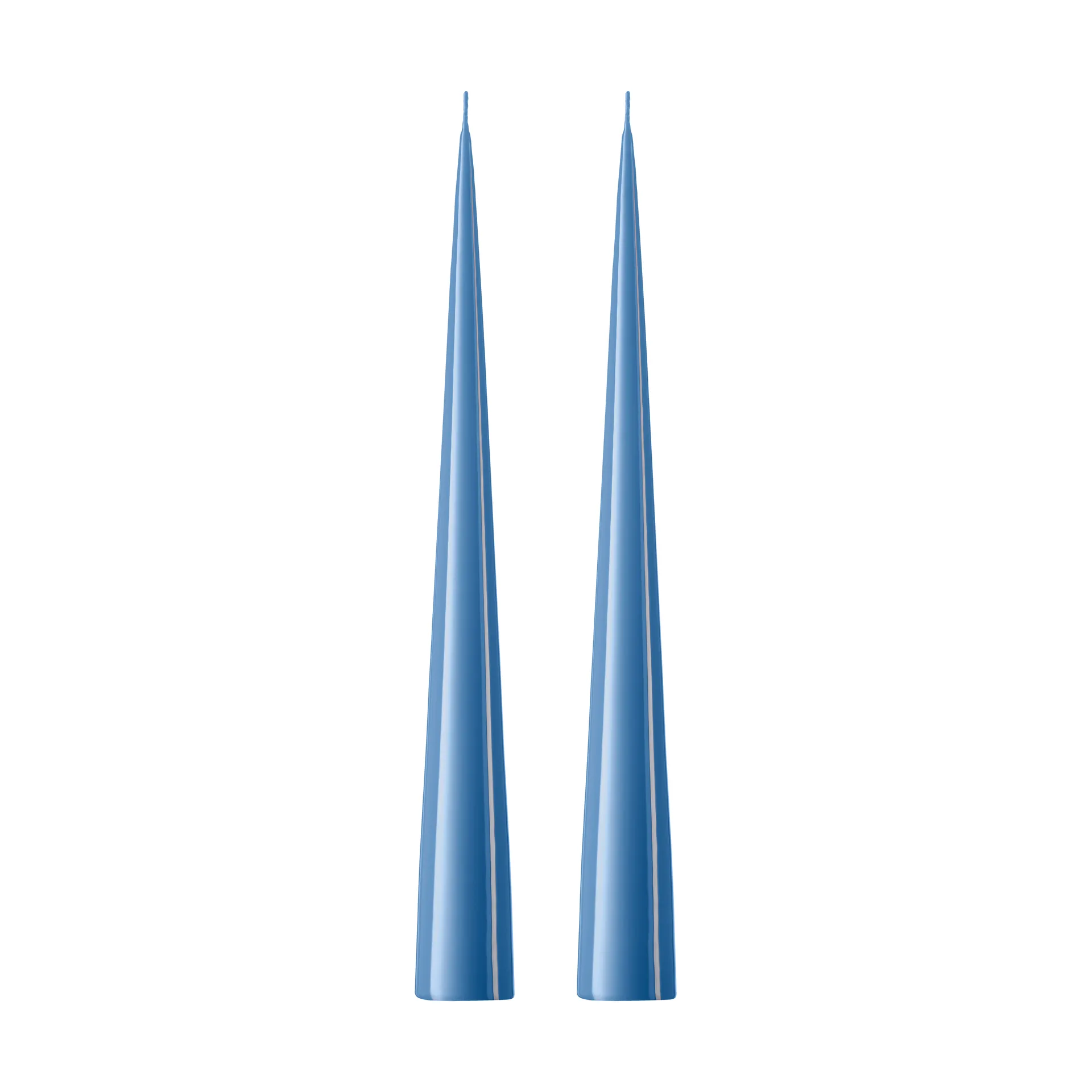 Bougie cônique ester & erik 37 cm Lot de 2 lacquées, Moon blue 37 ester & erik