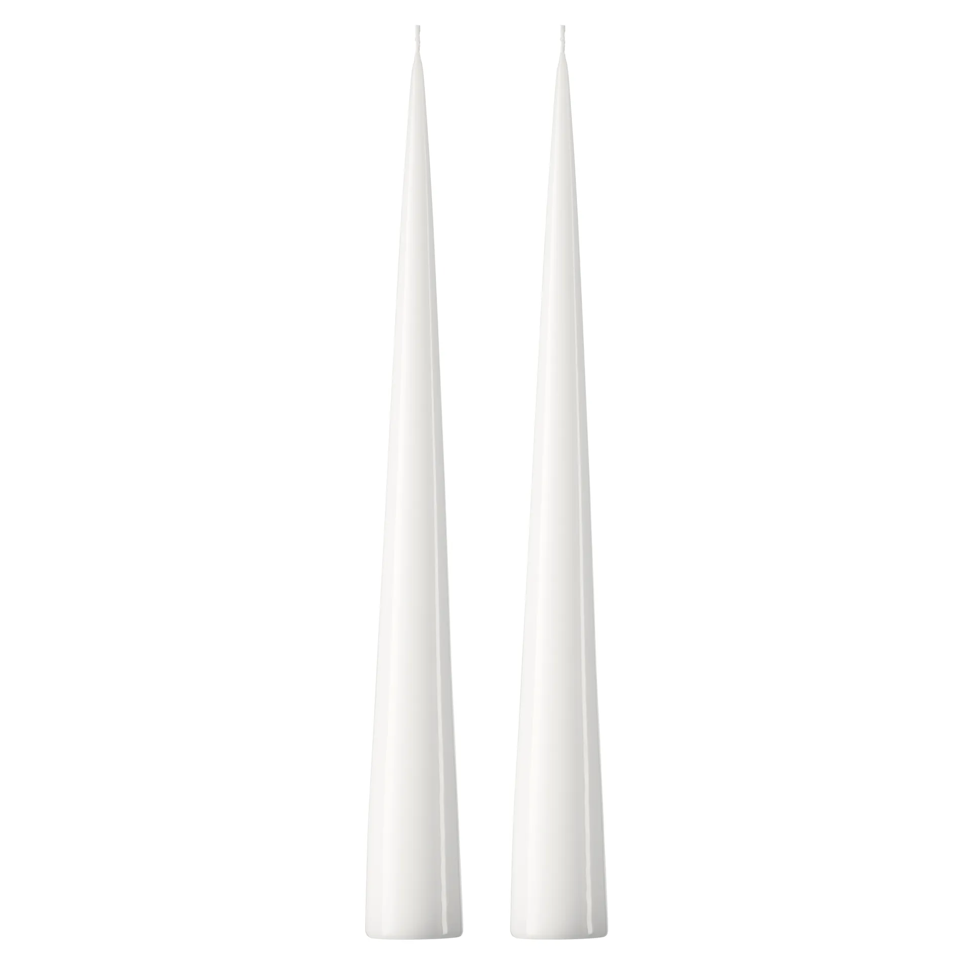 Bougie cônique ester & erik 37 cm Lot de 2 lacquées, Pure white 31-0 ester & erik
