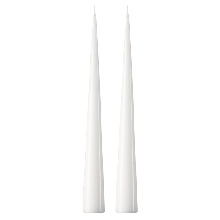 Bougie cônique ester & erik 37 cm Lot de 2 lacquées - Pure white 31-0 - Ester & erik