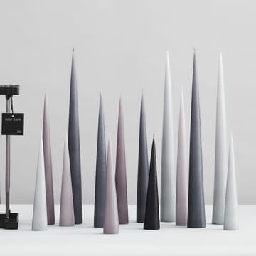 Bougie cônique ester & erik 37 cm Lot de 2 mat - Dark slate 74 - ester & erik