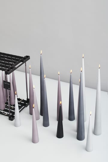 Bougie cônique ester & erik 37 cm Lot de 2 mat - Dark slate 74 - ester & erik