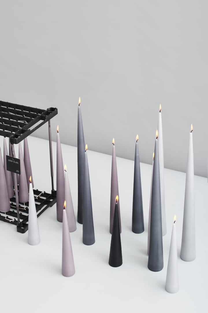 Bougie cônique ester & erik 37 cm Lot de 2 mat, Dark slate 74 ester & erik