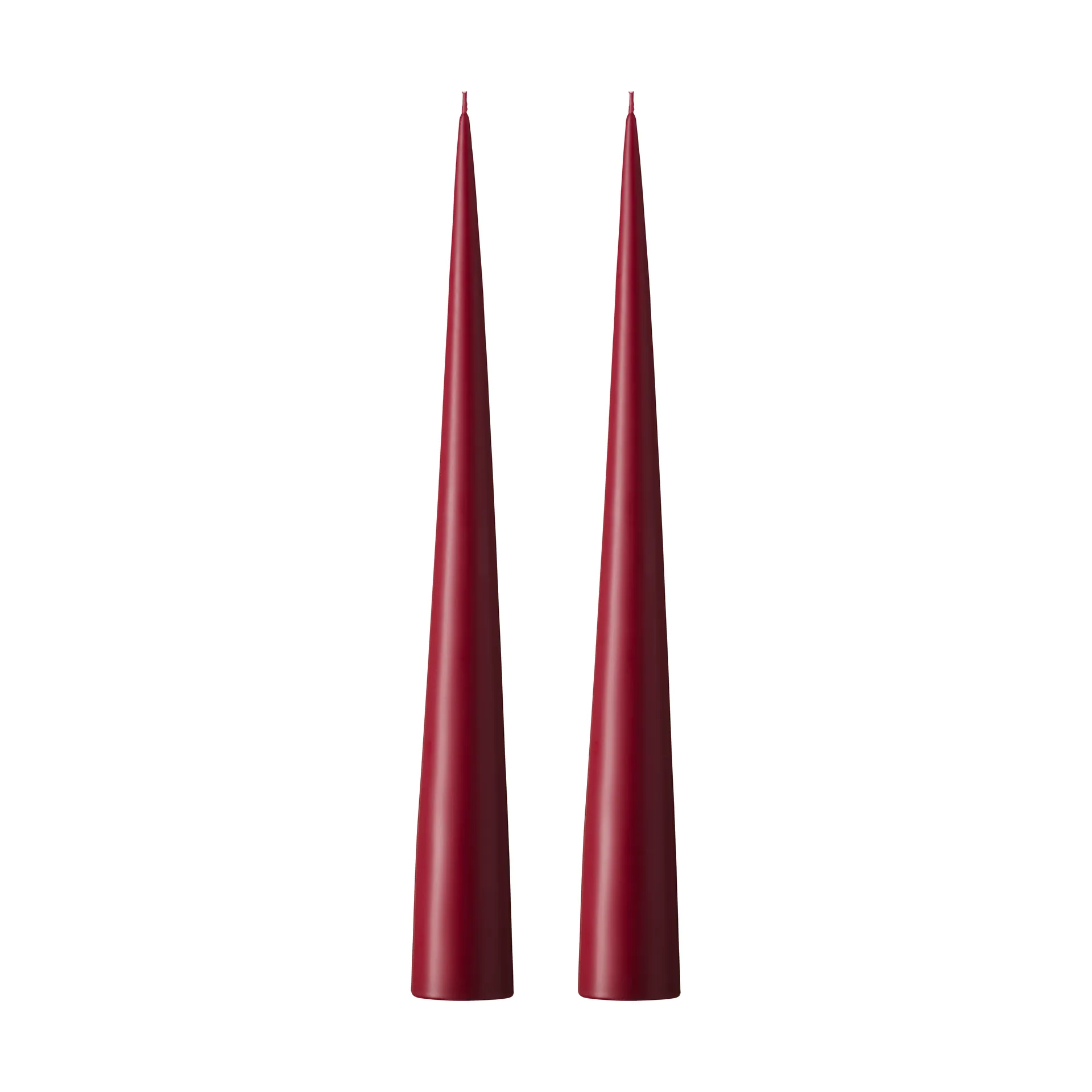 Bougie cônique ester & erik 37 cm Lot de 2 mat, Deep wine 44/2 ester & erik