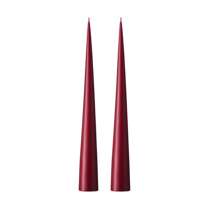 Bougie cônique ester & erik 37 cm Lot de 2 mat - Deep wine 44/2 - Ester & erik