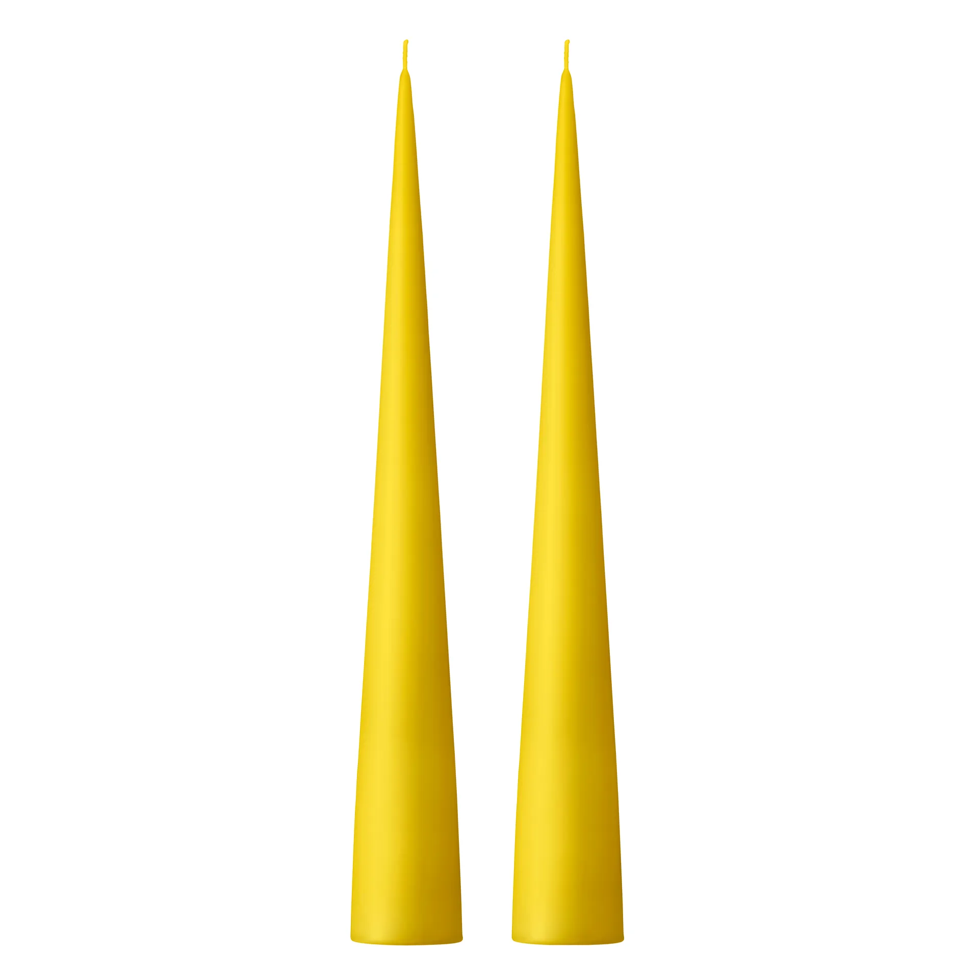 Bougie cônique ester & erik 37 cm Lot de 2 mat, Lemon drop 15 ester & erik