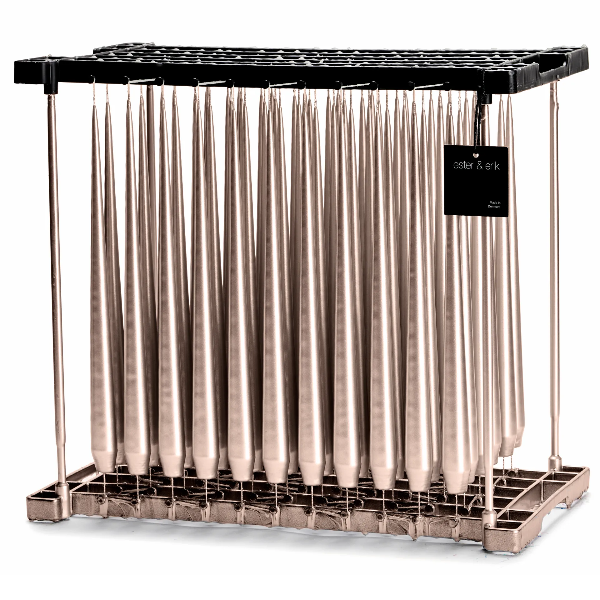 Bougie ester & erik 42cm Lot de 4 métallique, Champagne ester & erik