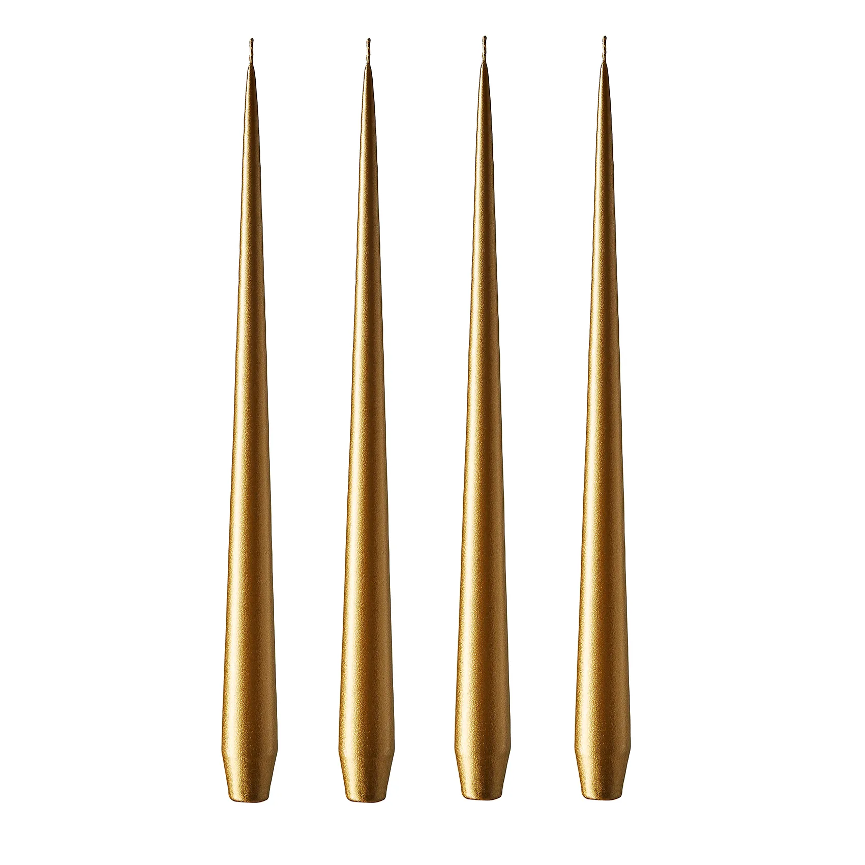 Bougie ester & erik 42cm Lot de 4 métallique, Gold ester & erik