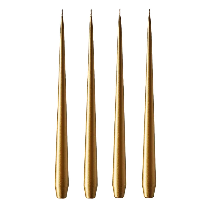 Bougie ester & erik 42cm Lot de 4 métallique - Gold - ester & erik