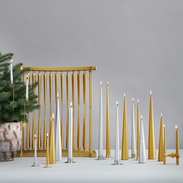 Bougie ester & erik 42cm Lot de 4 métallique - Gold - ester & erik