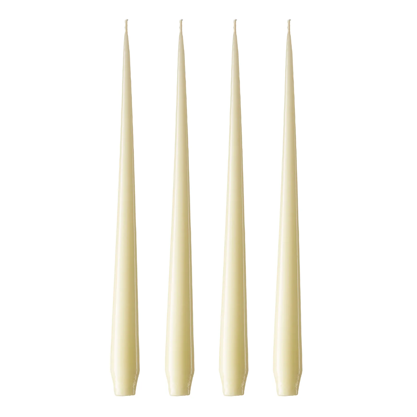 Bougie ester & erik Lot de 4 laquée, Buttermilk 17-0, 42 cm ester & erik