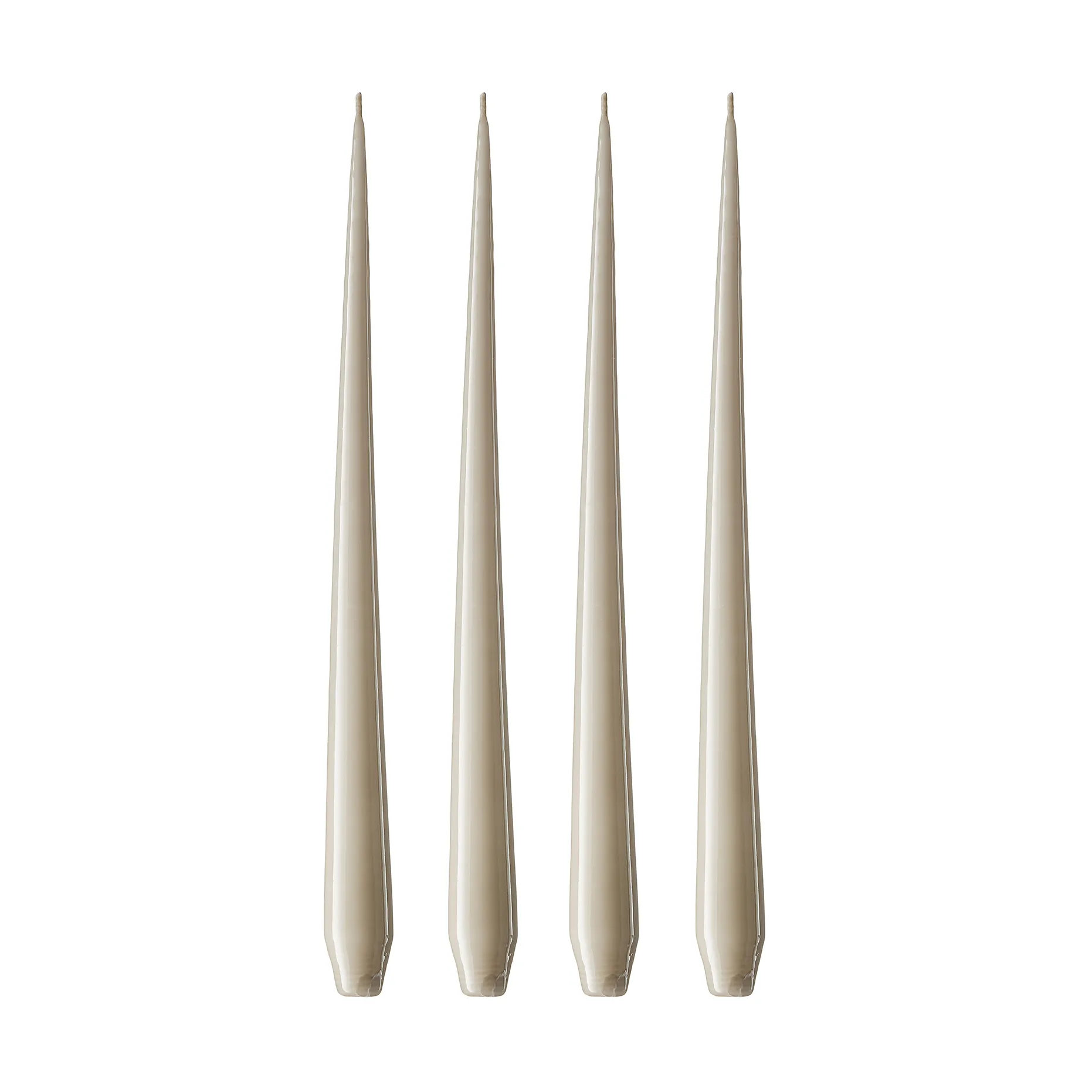 Bougie ester & erik Lot de 4 laquée, linen grey, 42 cm ester & erik
