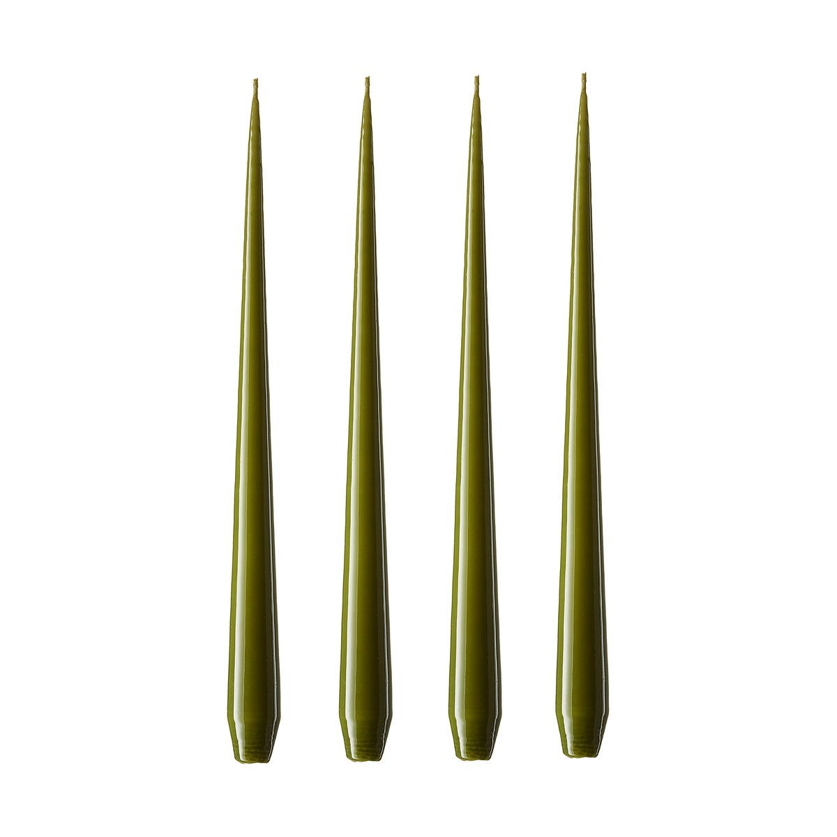 ester & erik Bougie ester & erik Lot de 4 laquée olive glow, 32 cm