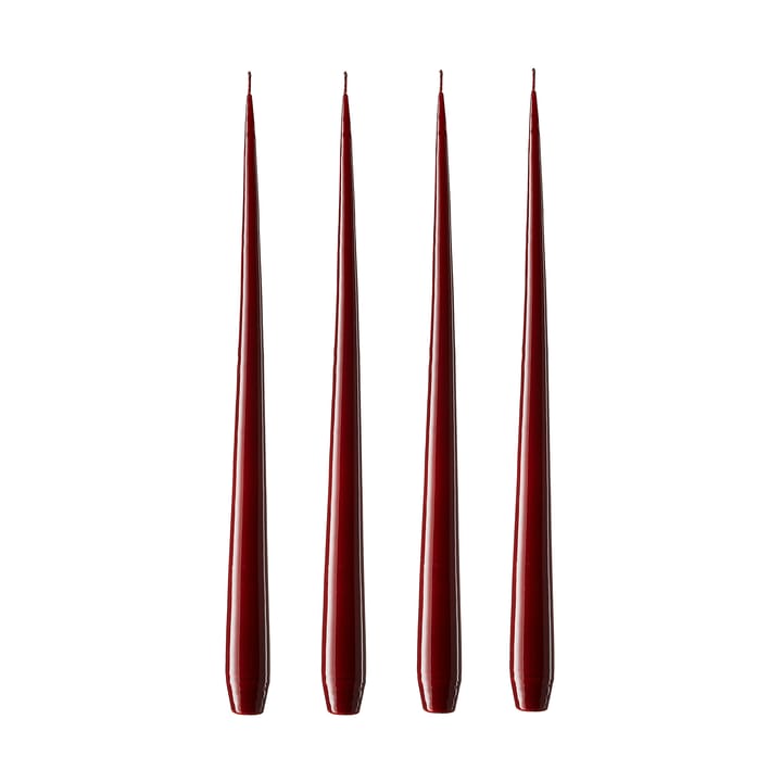 Bougie ester & erik Lot de 4 laquée - vinröd, 42 cm - Ester & erik