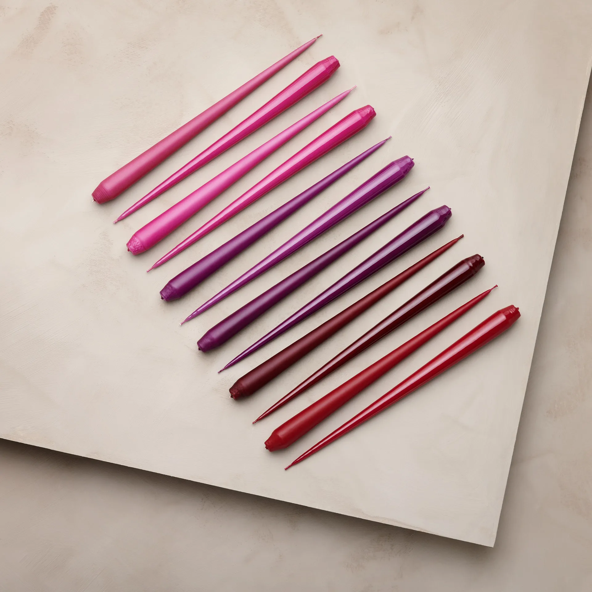 Bougie ester & erik Lot de 4 laquée, Wine, 32 cm ester & erik