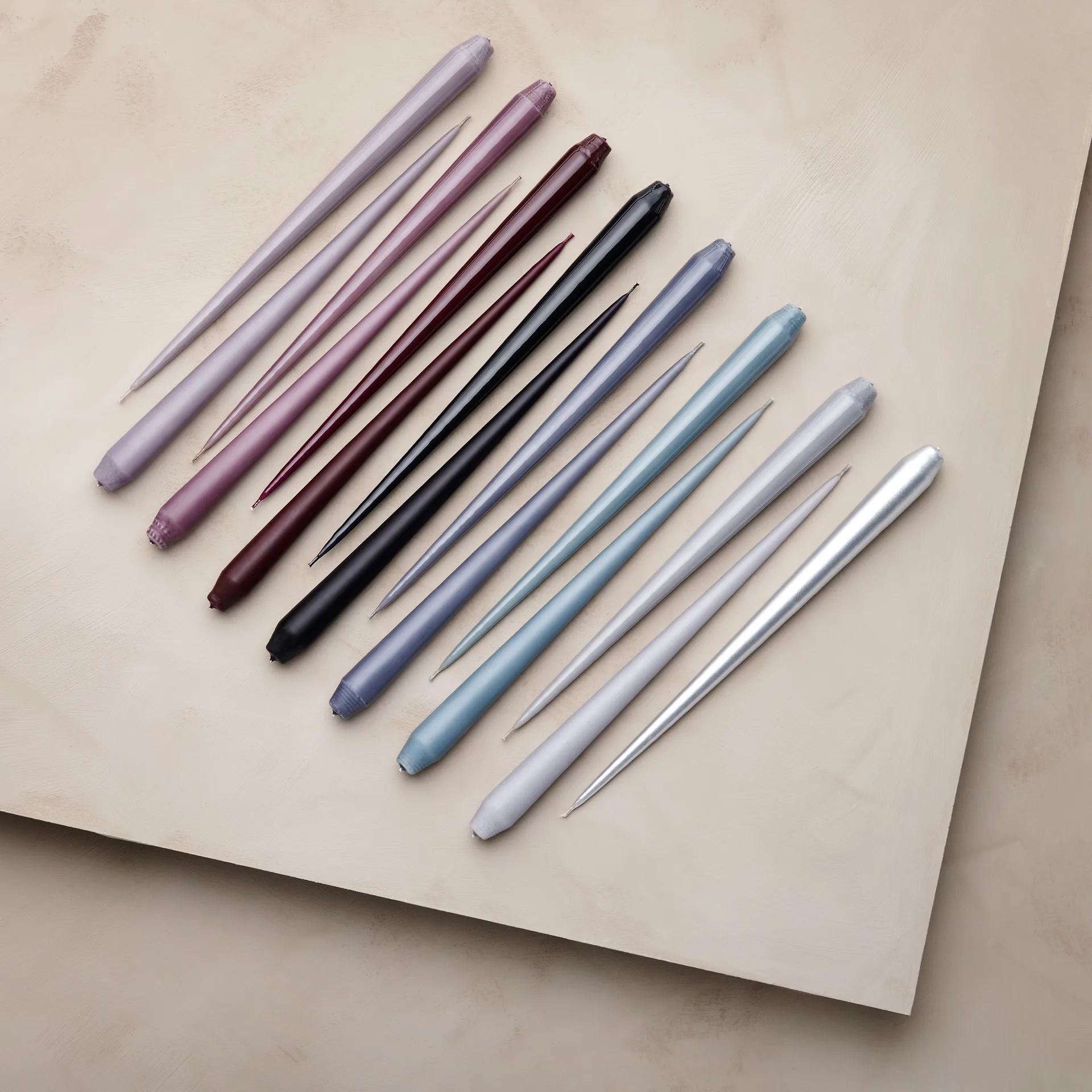 Bougie ester & erik Lot de 4 mat, muted mauve, 32 cm ester & erik