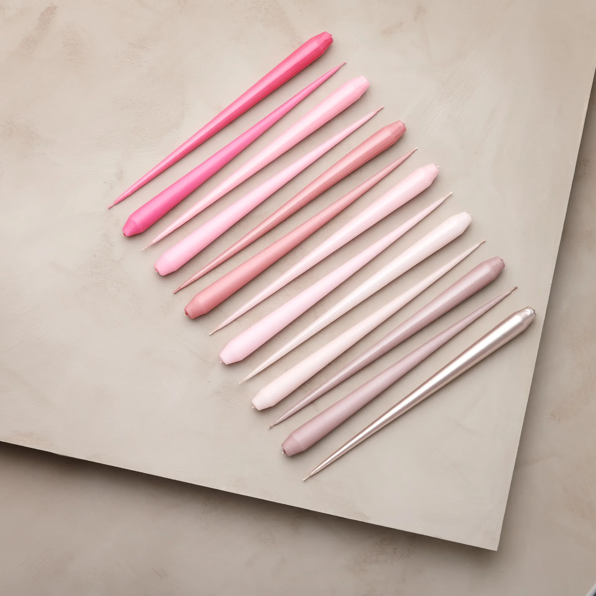 Bougie ester & erik Lot de 4 mat, Rosewater 51, 32 cm ester & erik