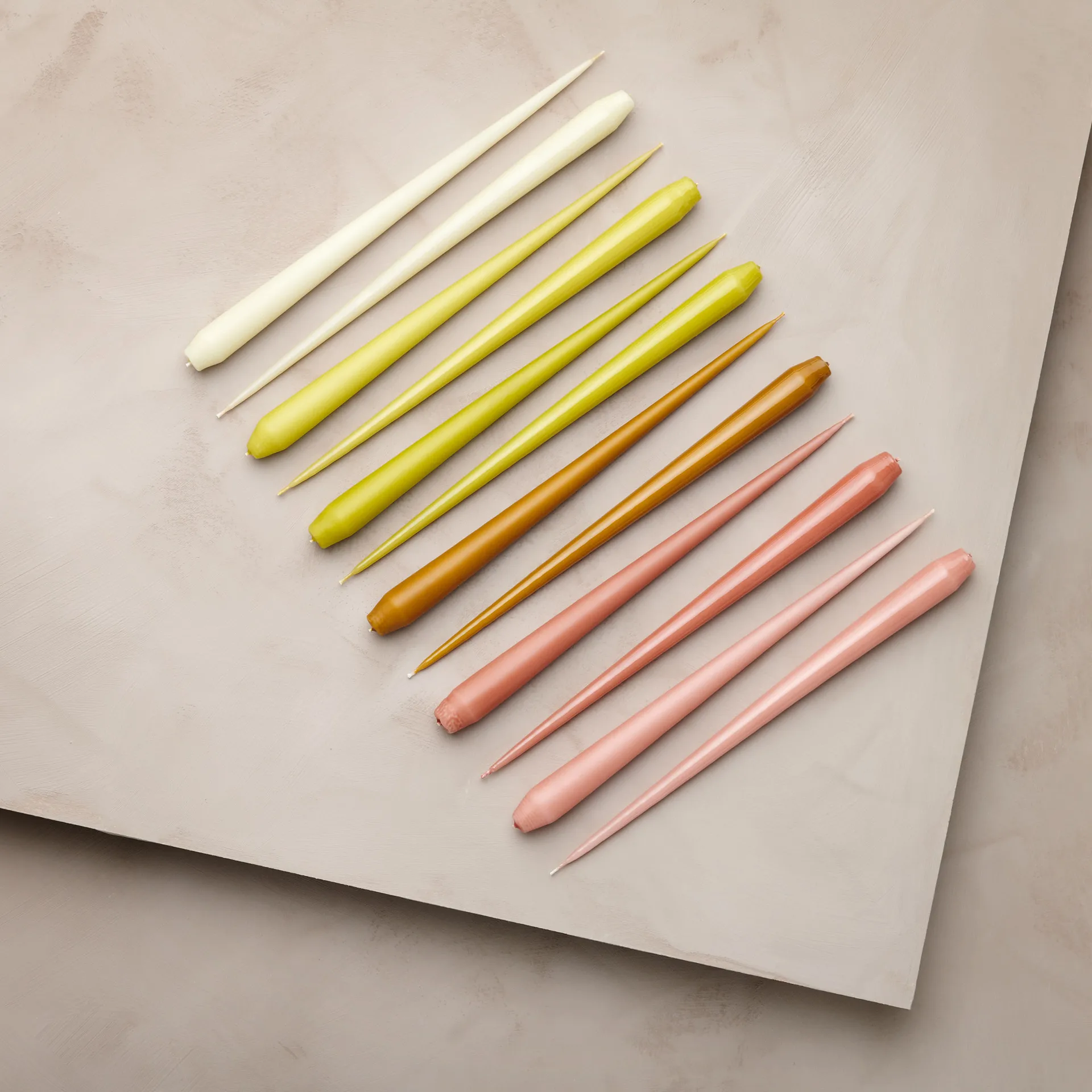 Bougie ester & erik Lot de 4 mat, rosy caramel, 32 cm ester & erik