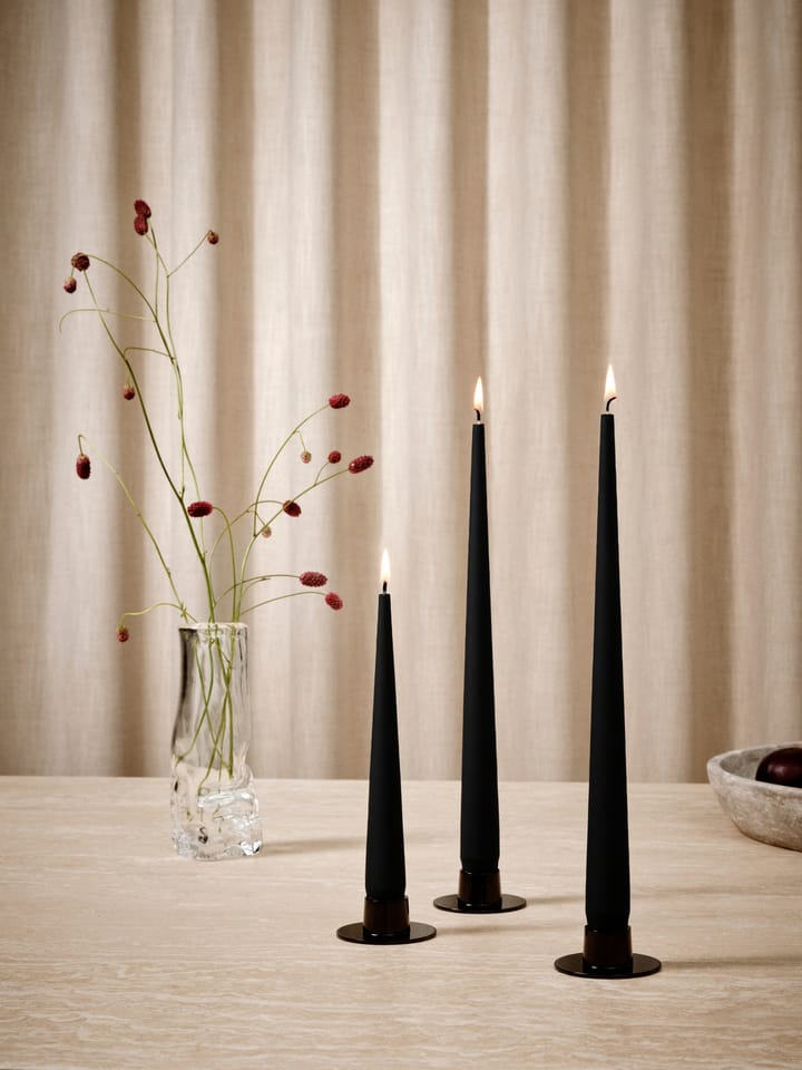 Bougie ester & erik Lot de 4 mat, Velvet matt black 95, 32 cm ester & erik