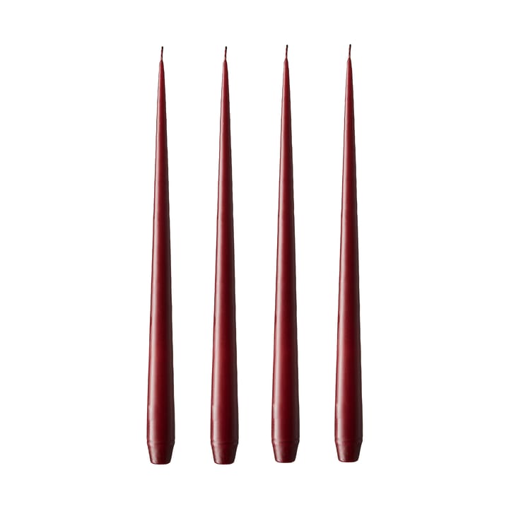 Bougie ester & erik Lot de 4 mat - vinröd, 42 cm - Ester & erik