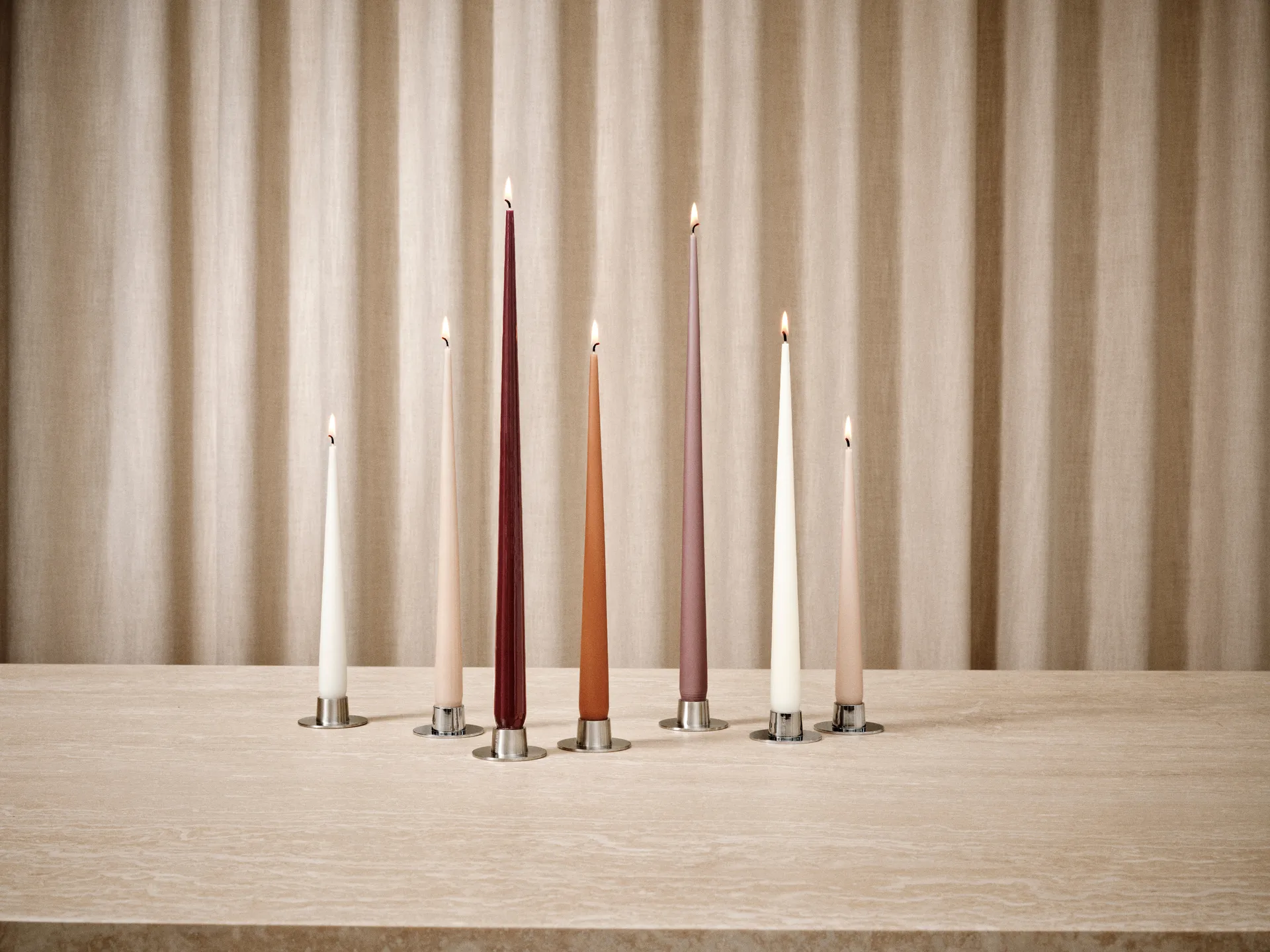 Bougie ester & erik Lot de 4 mat, Winter rose 84, 42 cm ester & erik