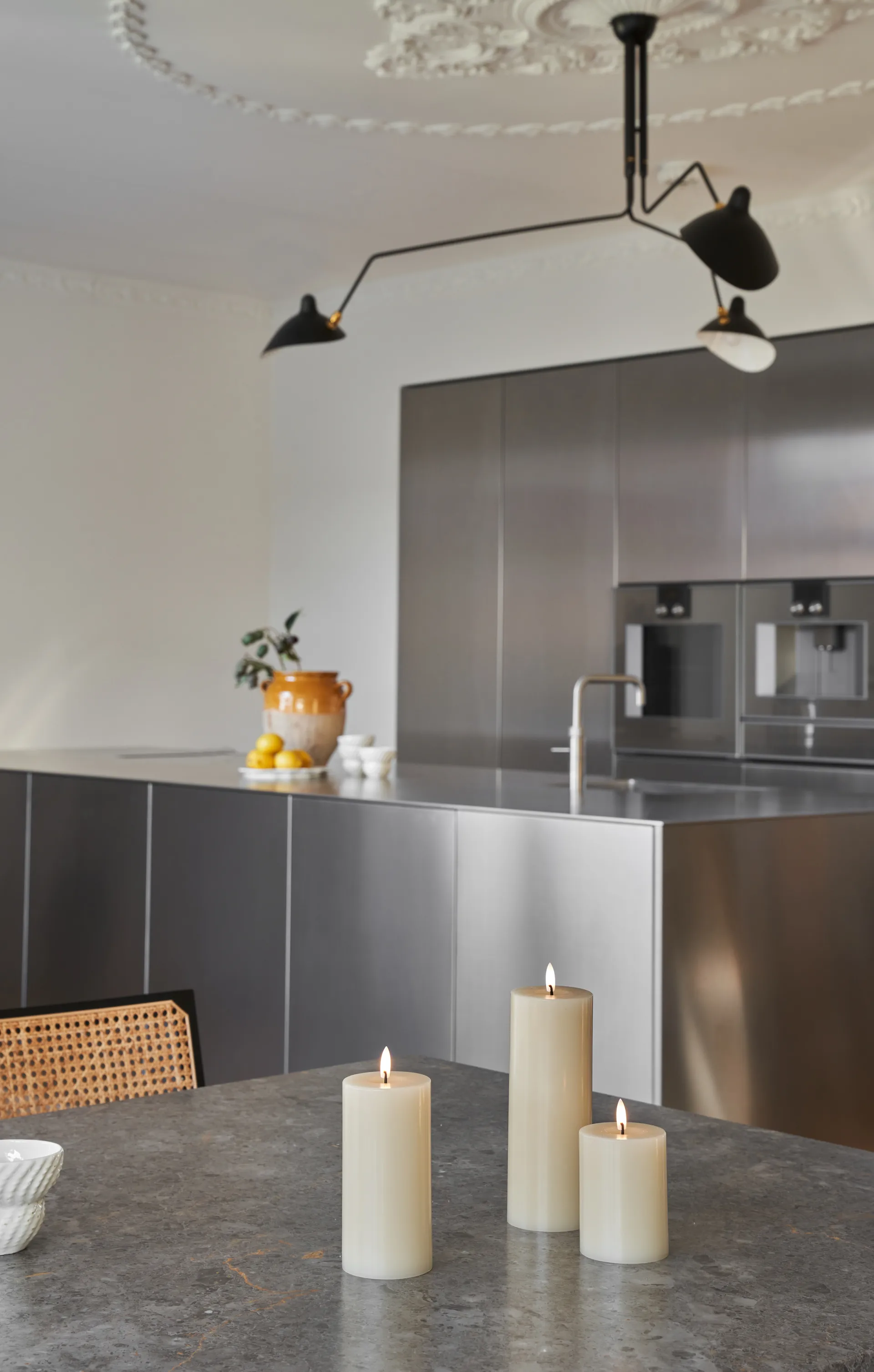 Bougie LED bloc Ester & Erik, 14 Pale ginger, 10cm ester & erik