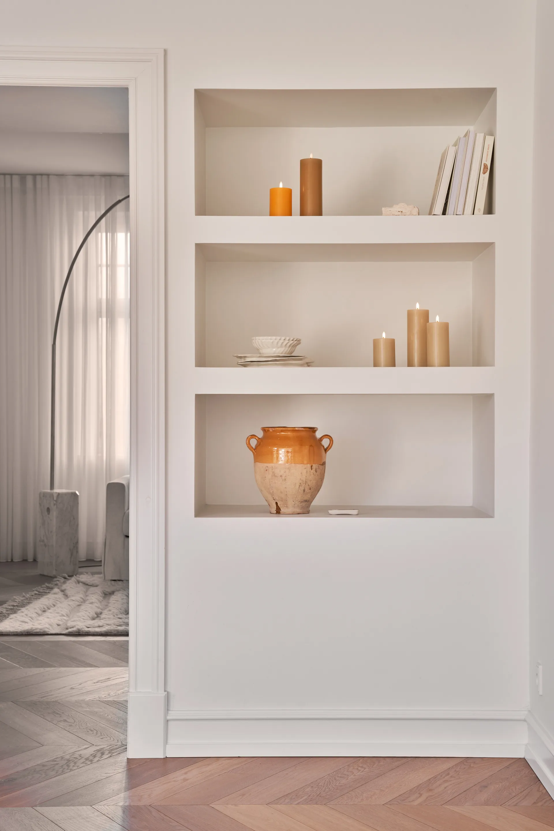 Bougie LED bloc Ester & Erik, 14 Pale ginger, 10cm ester & erik