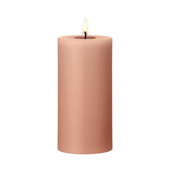 Bougie LED bloc Ester & Erik - 20 Rosy caramel, 15cm - Ester & erik