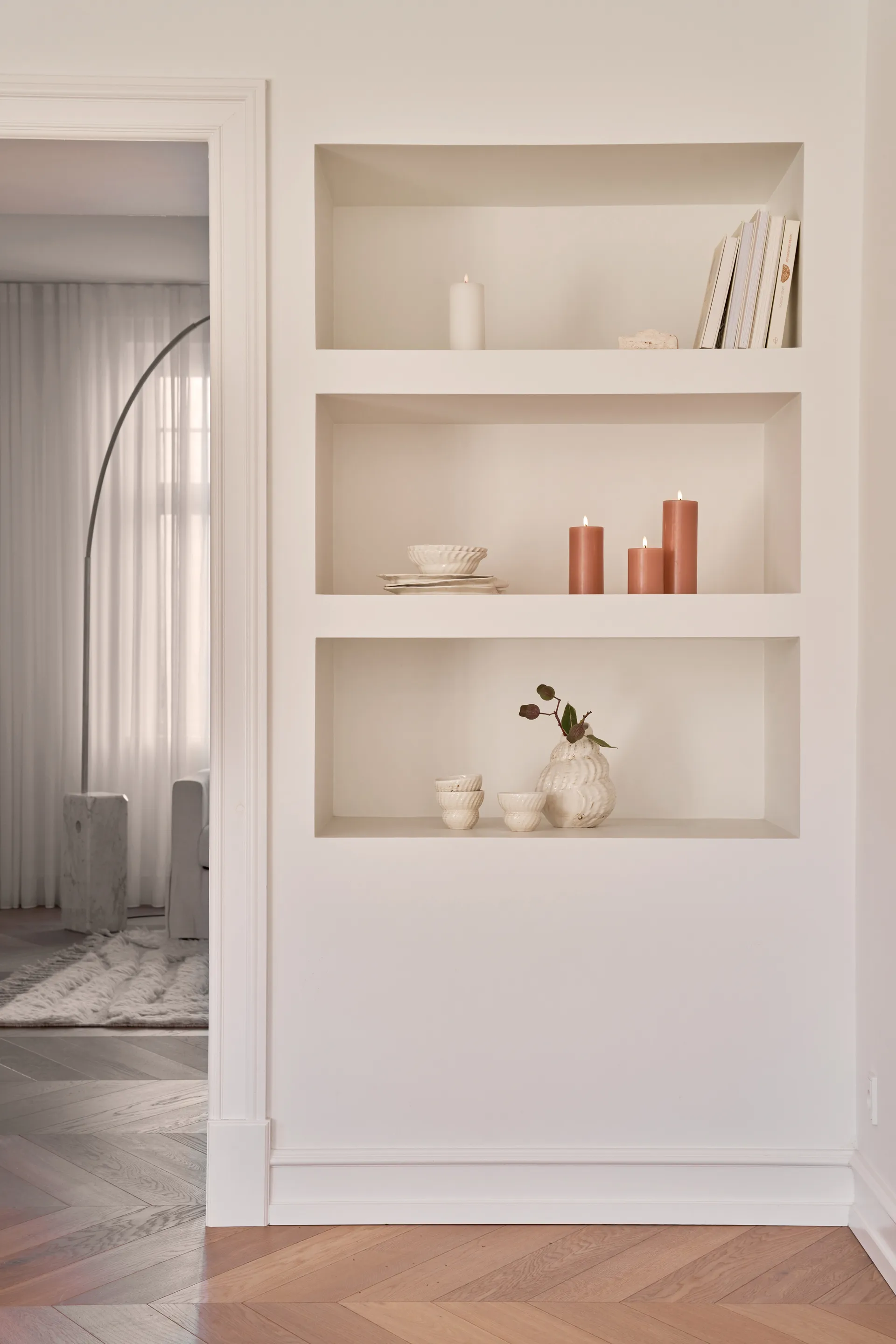 Bougie LED bloc Ester & Erik, 20 Rosy caramel, 20cm ester & erik