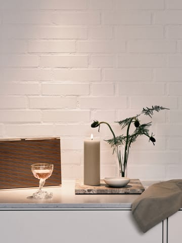 Bougie LED bloc Ester & Erik - 22 Linen Grey, 20cm - ester & erik