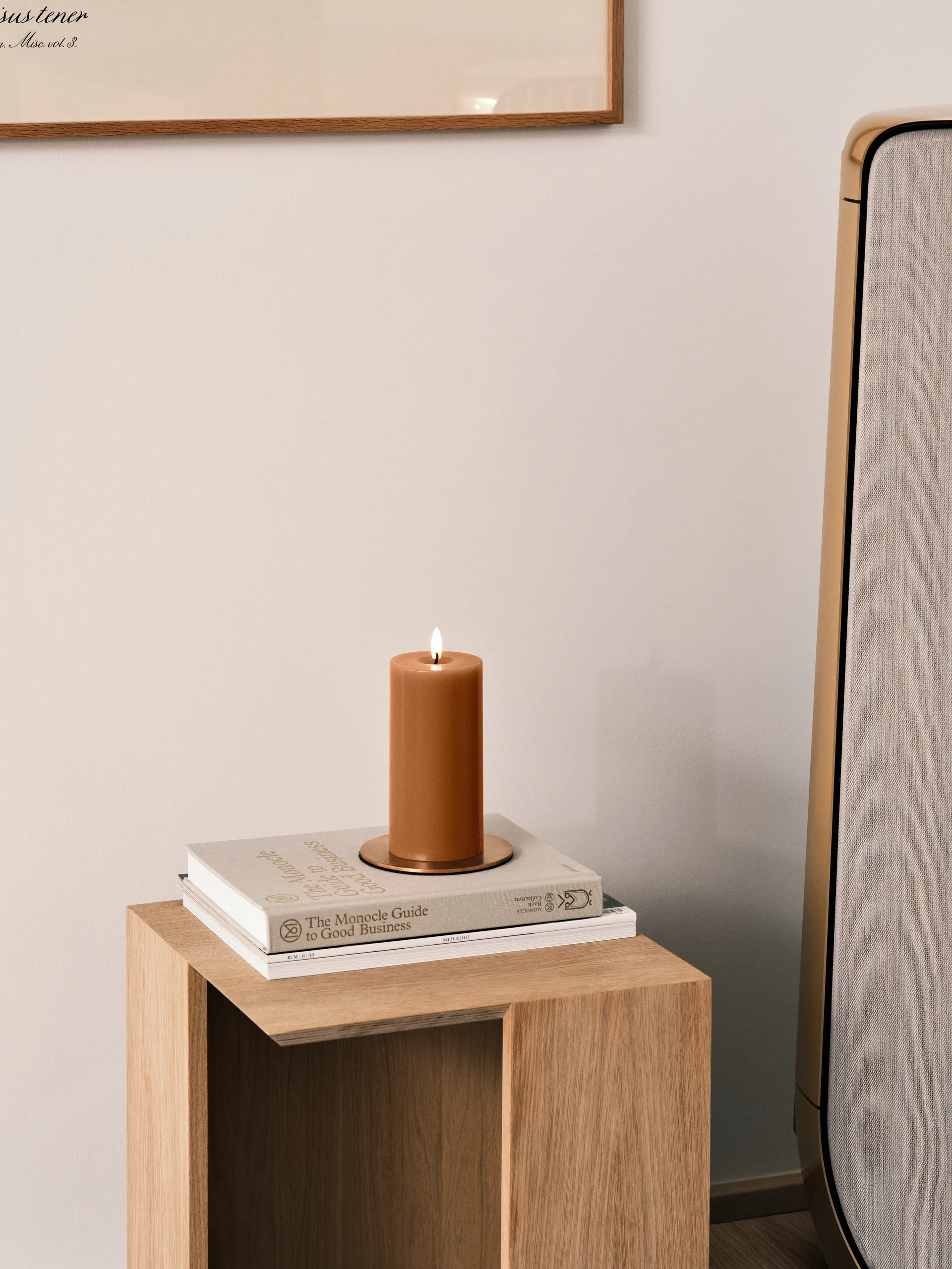 Bougie LED bloc Ester & Erik, 23 Raw Toffee, 15cm ester & erik