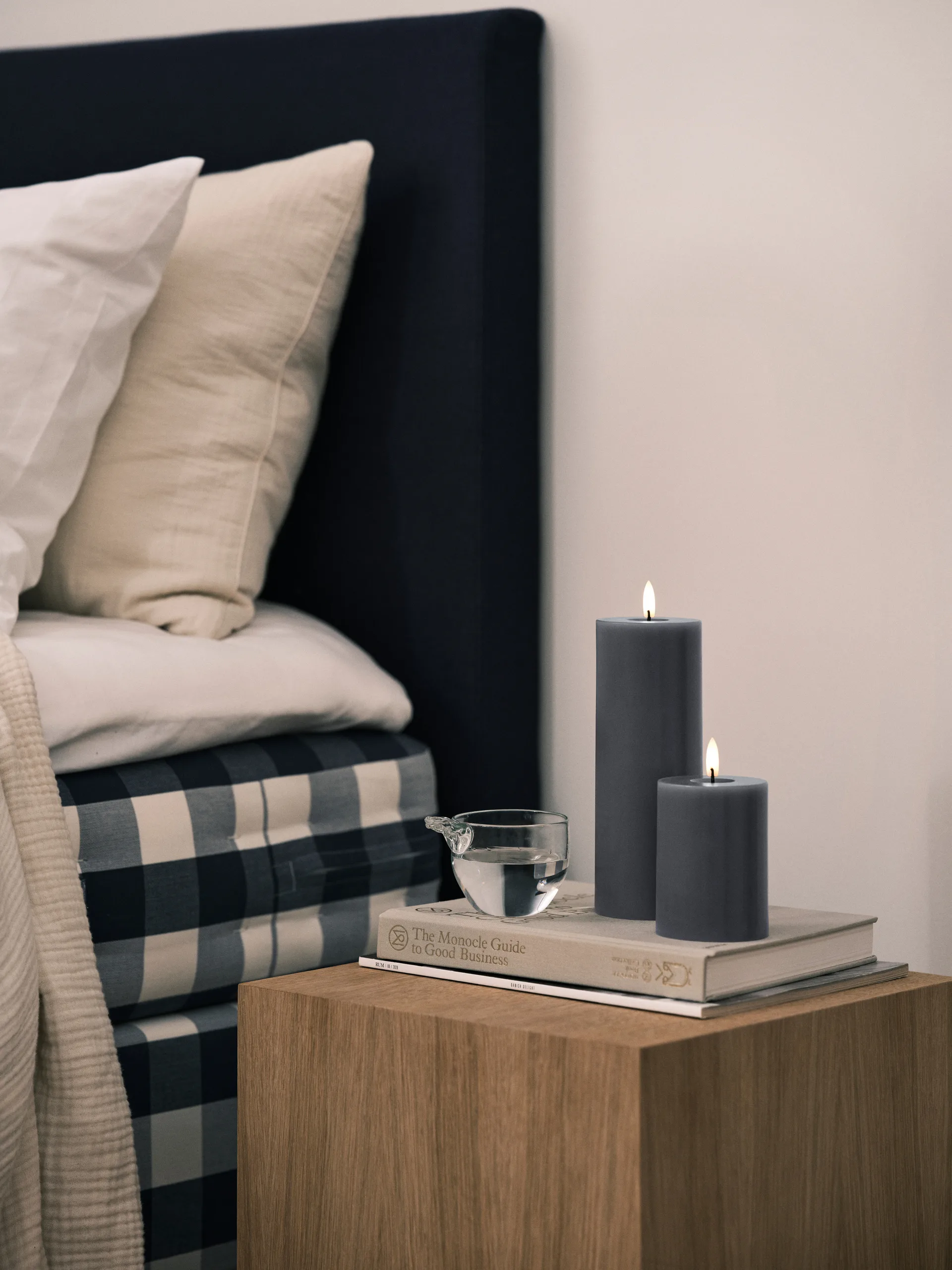 Bougie LED bloc Ester & Erik, 74 Dark Slate, 20cm ester & erik