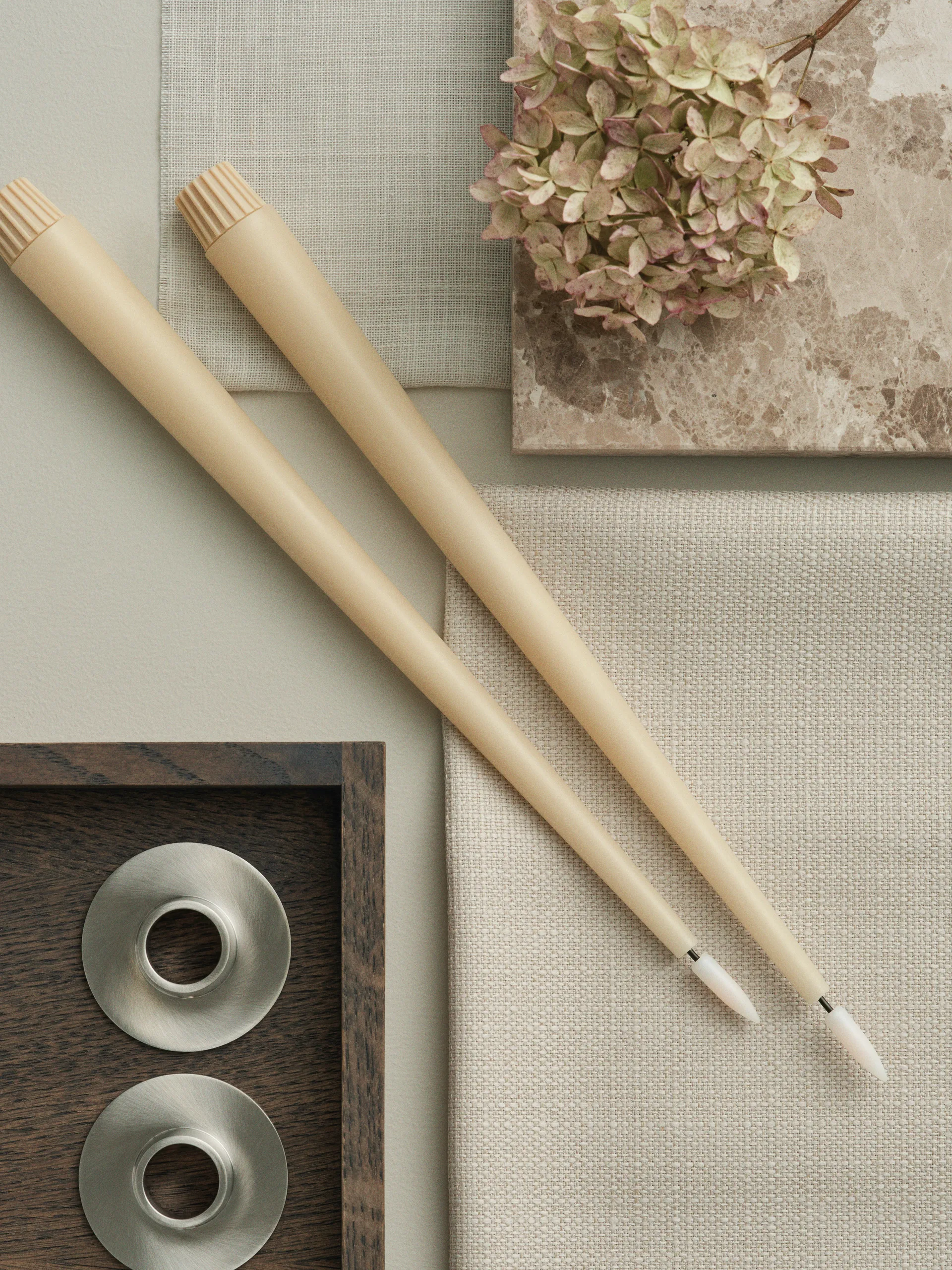 Bougies LED ester & erik lot de 2, 14 Pale ginger , 30 cm ester & erik