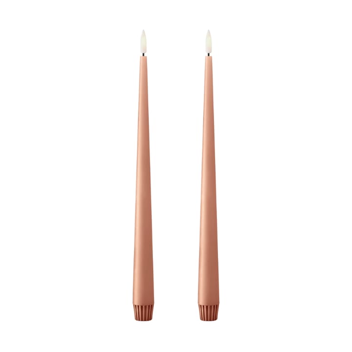 Bougies LED ester & erik lot de 2 - 20 Rosy caramel , 30 cm - Ester & erik
