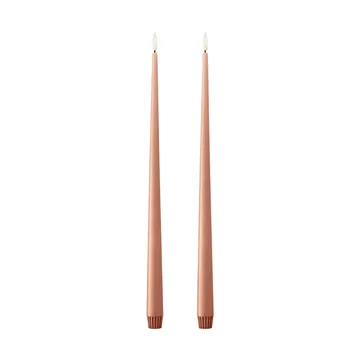Bougies LED ester & erik lot de 2 - 20 Rosy caramel, 40cm - ester & erik