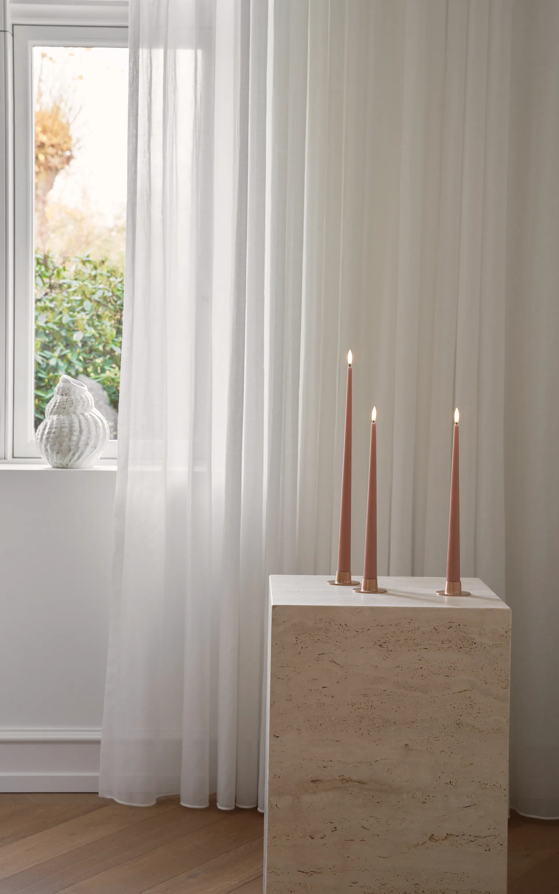 Bougies LED ester & erik lot de 2, 20 Rosy caramel, 40cm ester & erik