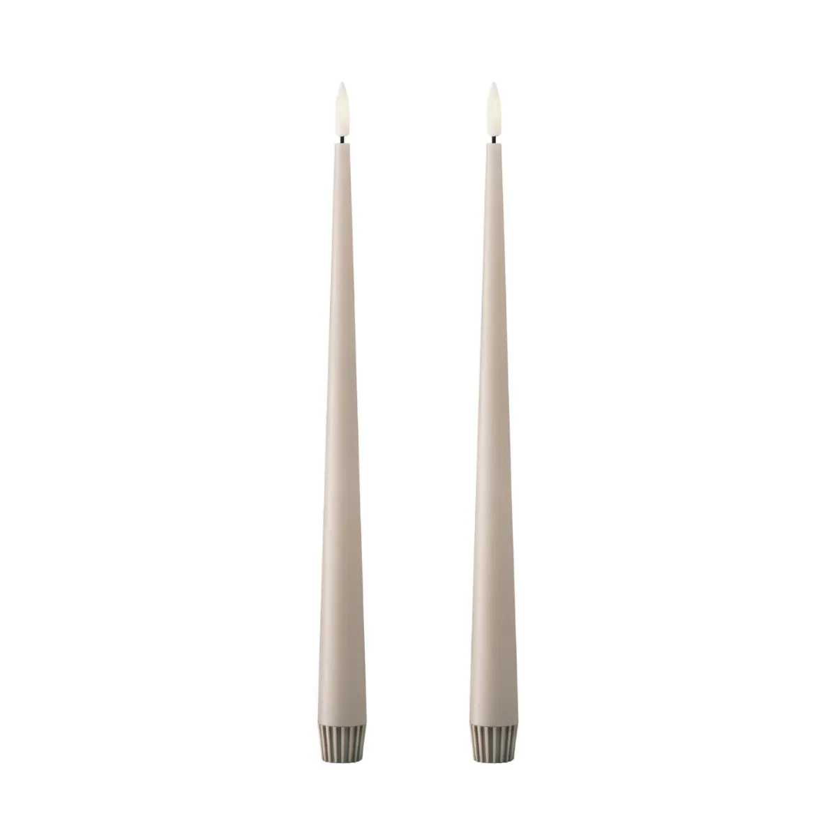 Bougies LED ester & erik lot de 2, 22 Linen Grey , 30 cm ester & erik