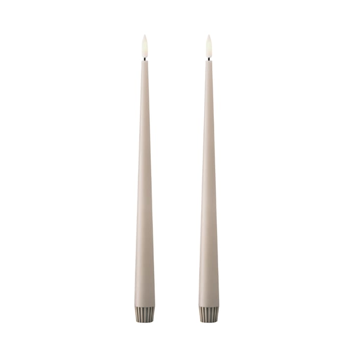 Bougies LED ester & erik lot de 2, 22 Linen Grey , 30 cm ester & erik