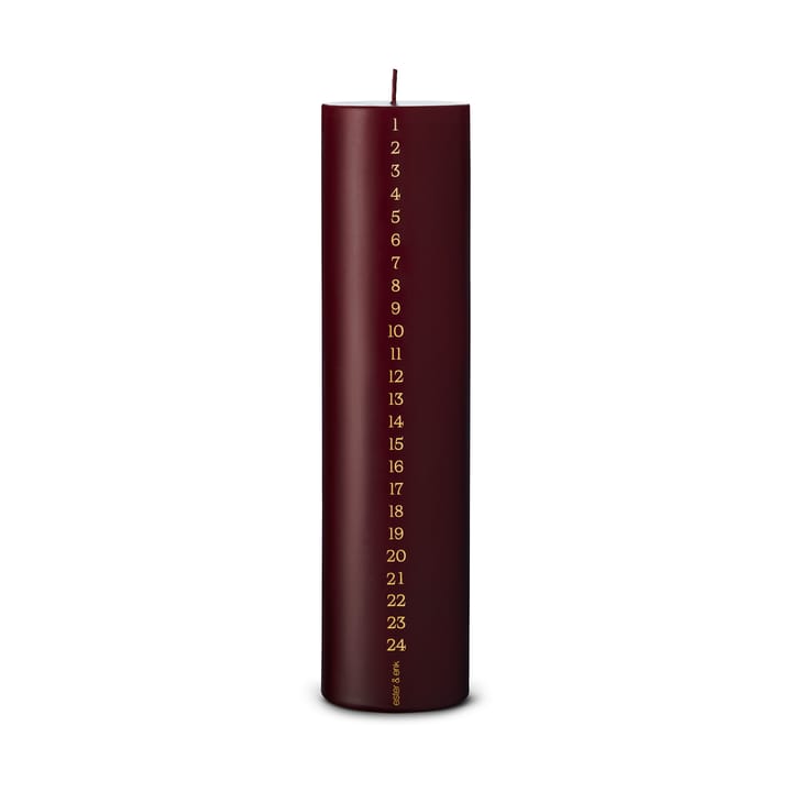 ester & erik bougie calendaire 25 cm - 44/2 deep wine - Ester & erik