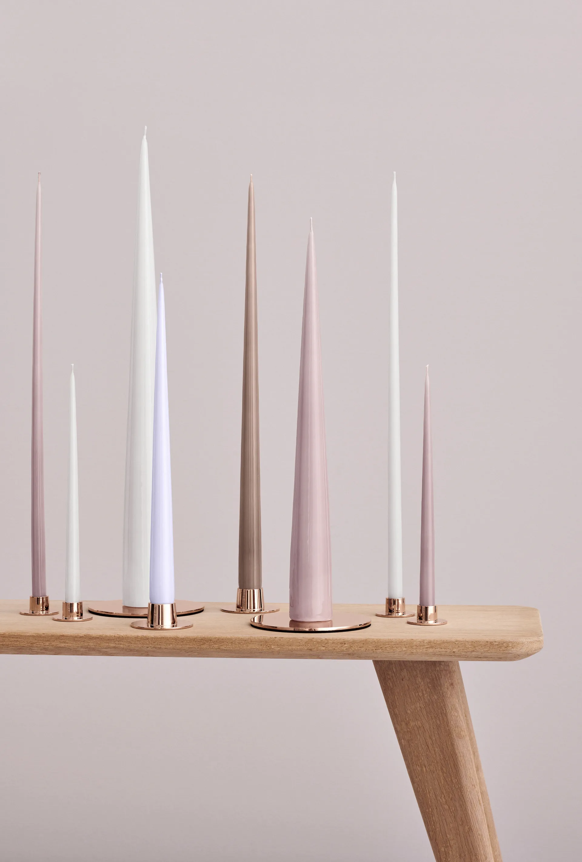 Plat à bougie ester & erik Ø12 cm Brillant, Or rosé ester & erik