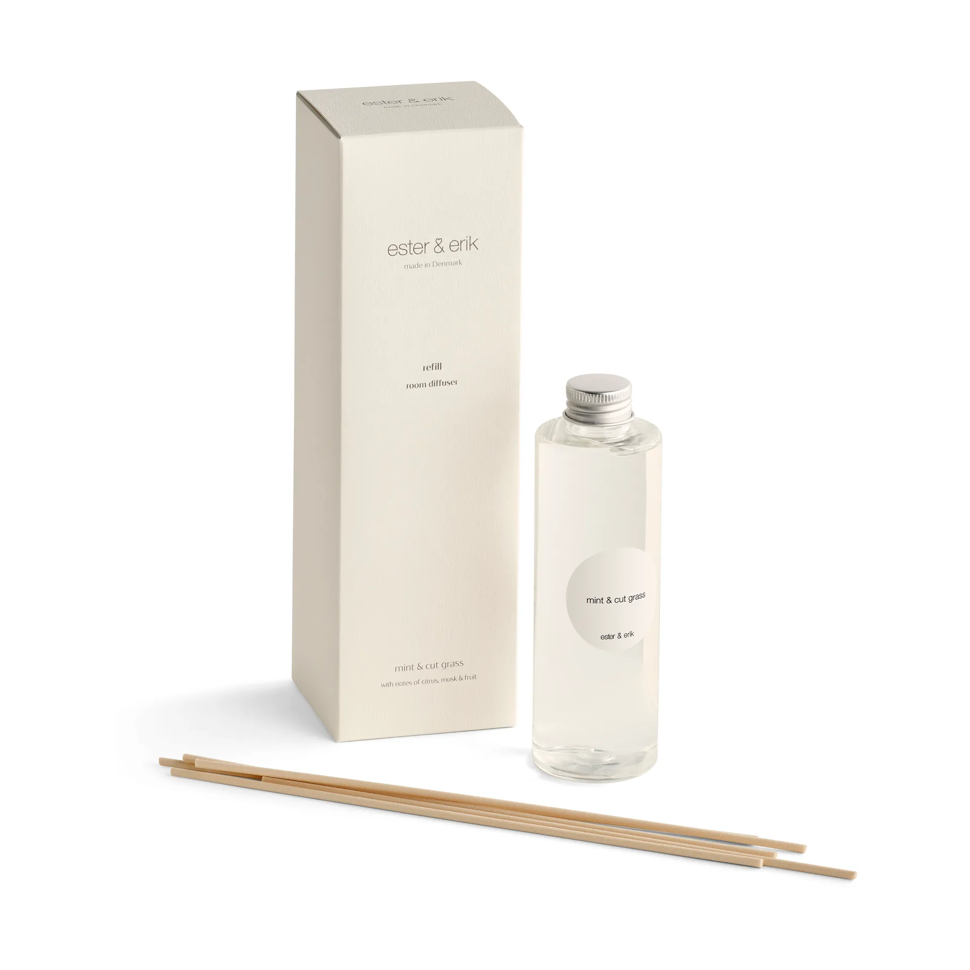 Recharge bâtonnets parfumés ester & erik, Mint & cut grass ester & erik