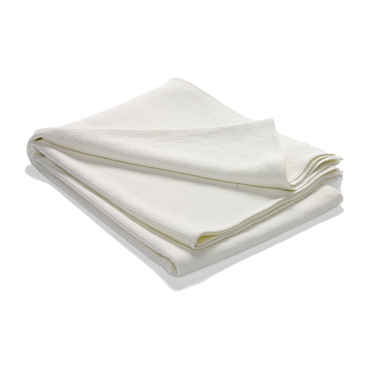 Etol Design Couvre-lit en coton délavé Stripe 180x260 Blanc cassé