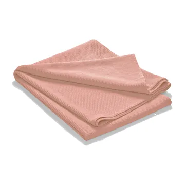 Couvre-lit en coton délavé Stripe 180x260 - Rose poudreux - Etol Design