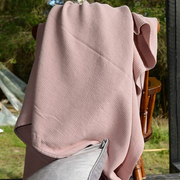 Couvre-lit en coton délavé Stripe 180x260 - Rose poudreux - Etol Design