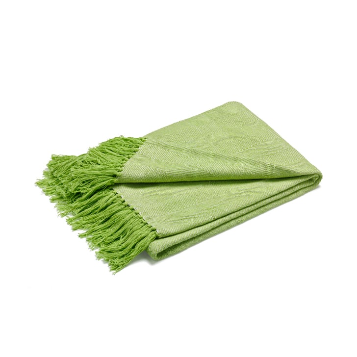 Etol Design Plaid Fishbone chaux | Design Scandinave | Plaids & couvertures en coton | Vert