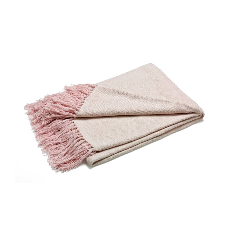 Etol Design Plaid Fishbone sorbets | Design Scandinave | Plaids & couvertures en coton | Rose