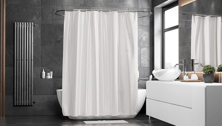 Rideau de douche Match 200x240 cm (extra haut) - blanc - Etol Design